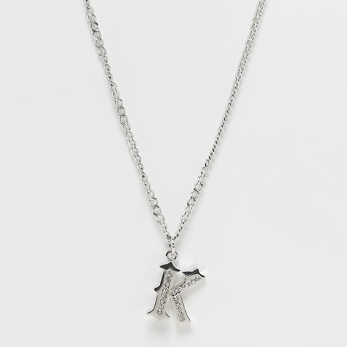 Rhinestone Pendant Cuban Link Chain 
