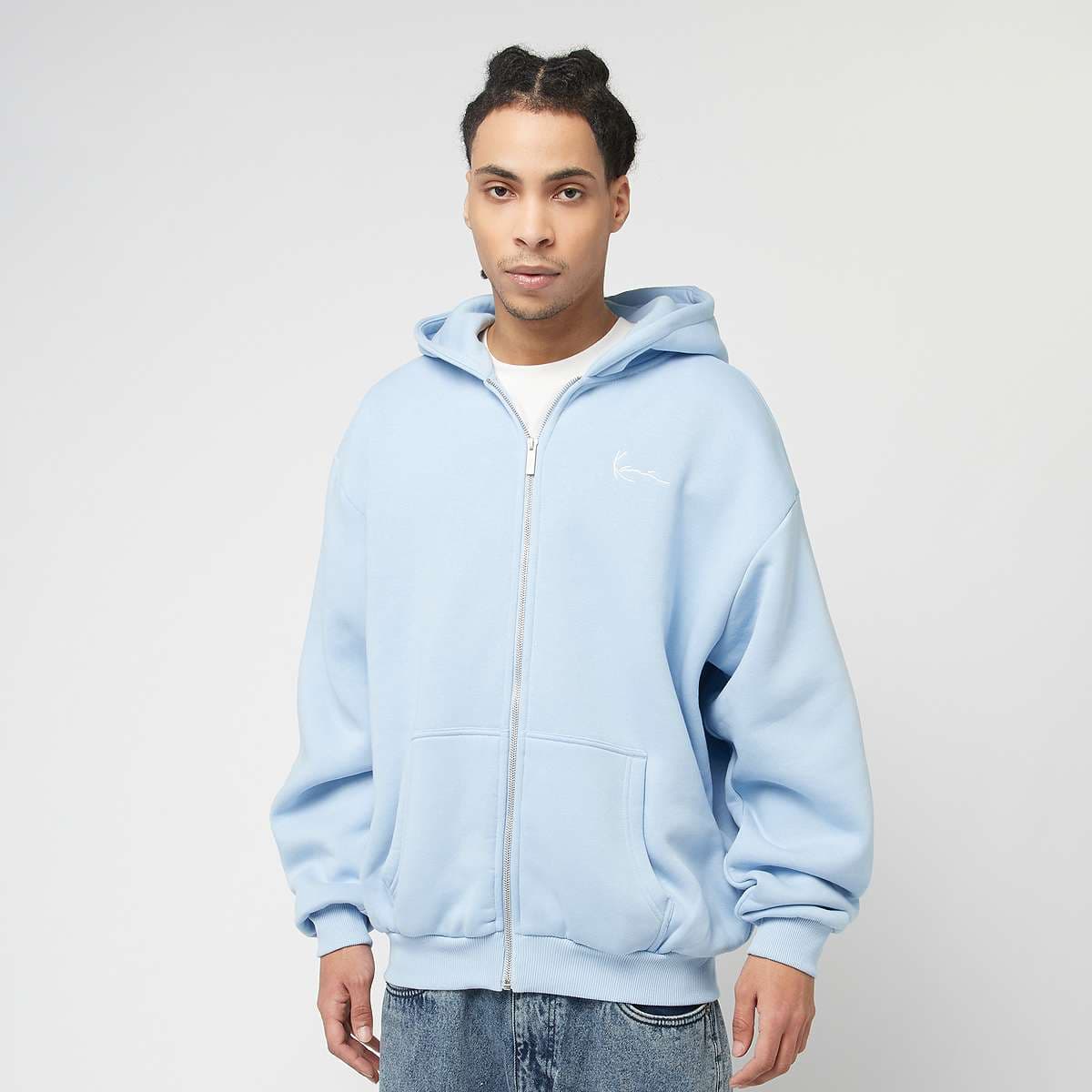 Small Signature Essential Oversized Zip Hoodie 