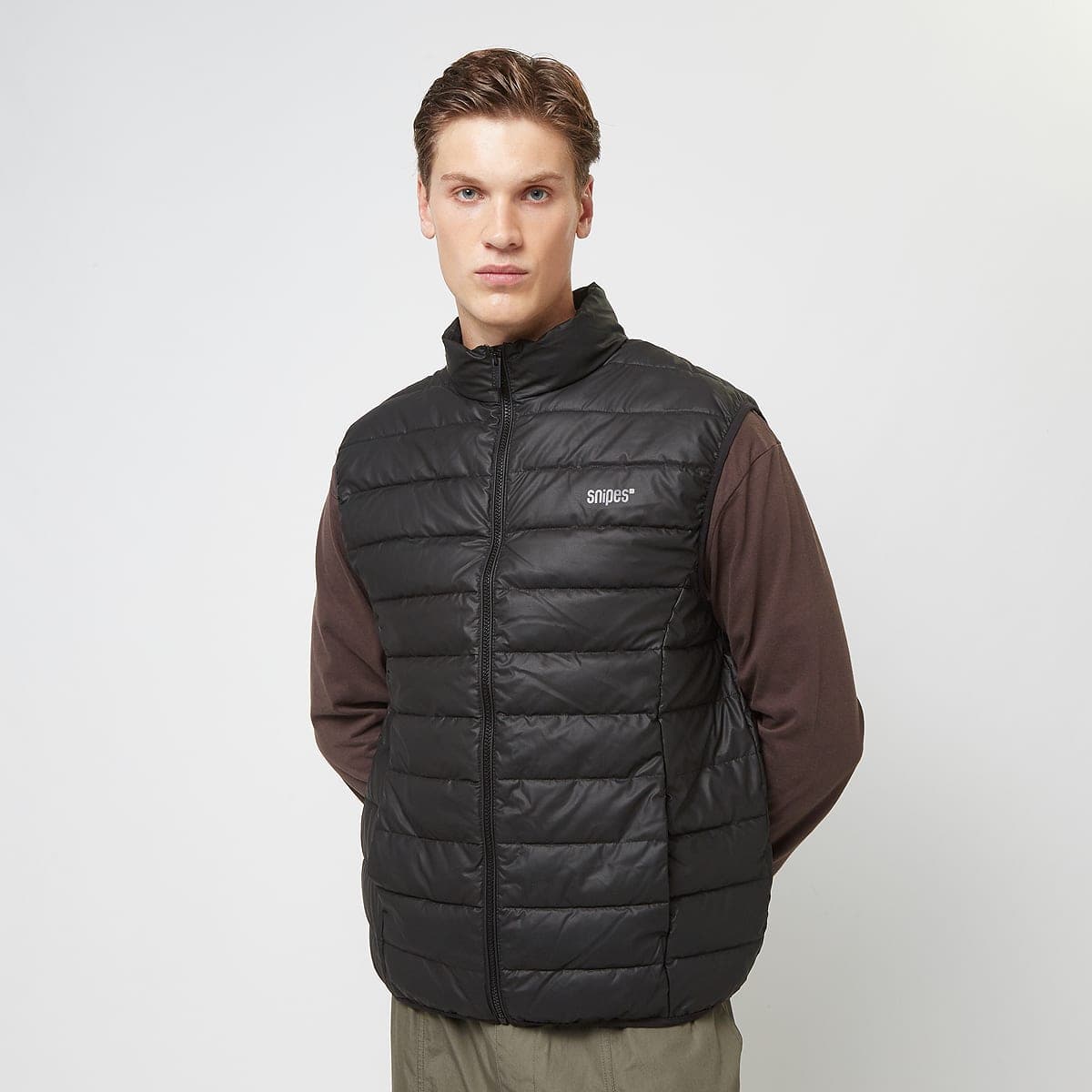 Small Logo PU Light Puffer Vest