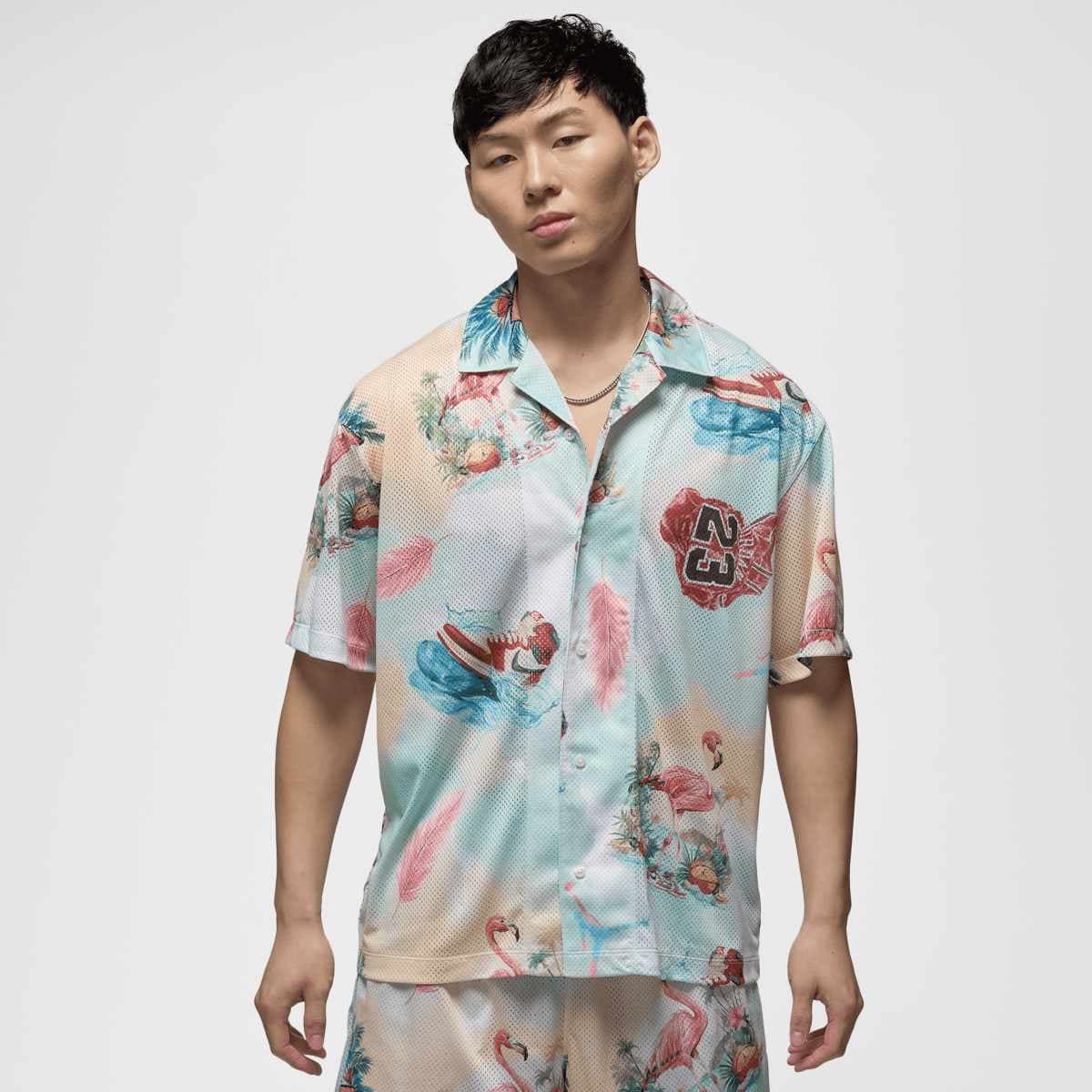Essentials All Over Print Camp Top