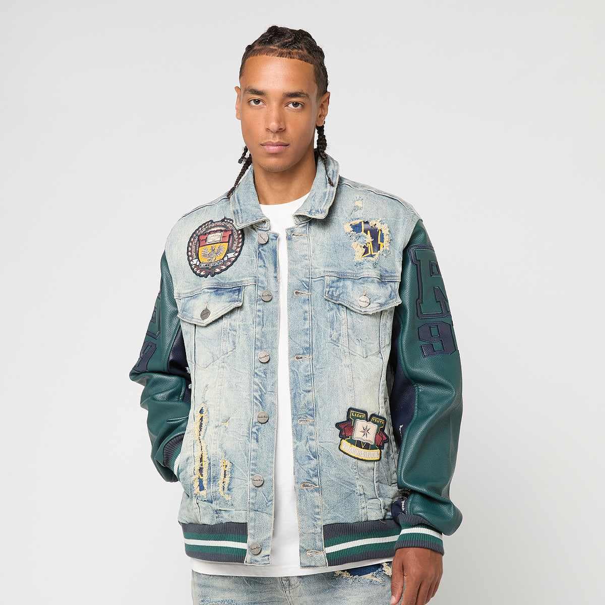 Magnificence Denim Varsity Jacket