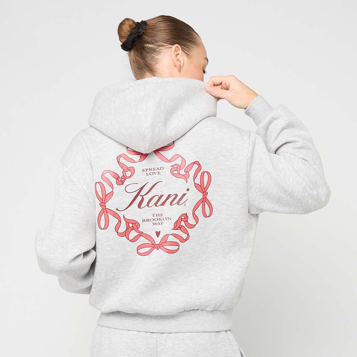 Script Print Zip Hoodie