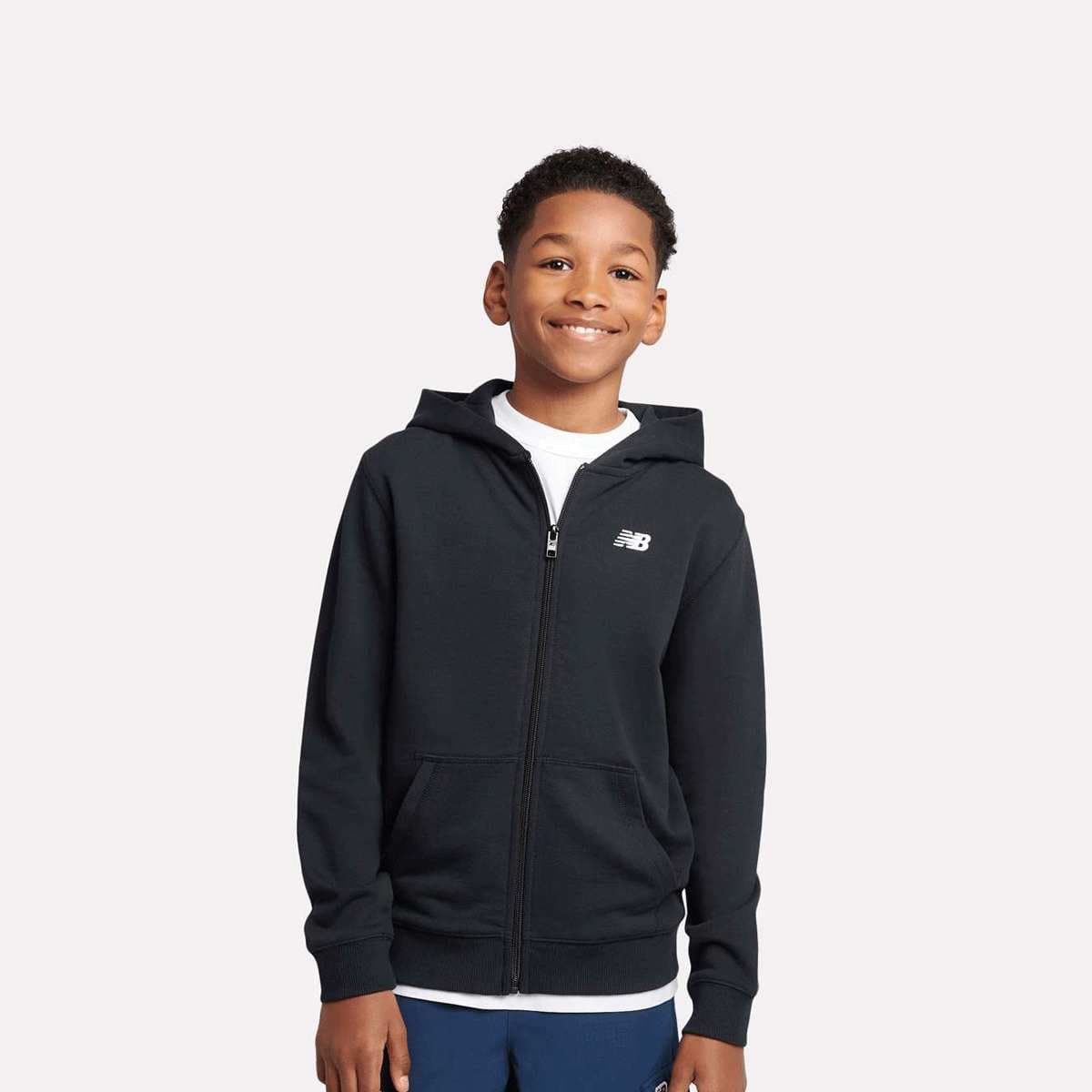 French Terry Small Logo Full Zip Hoodie