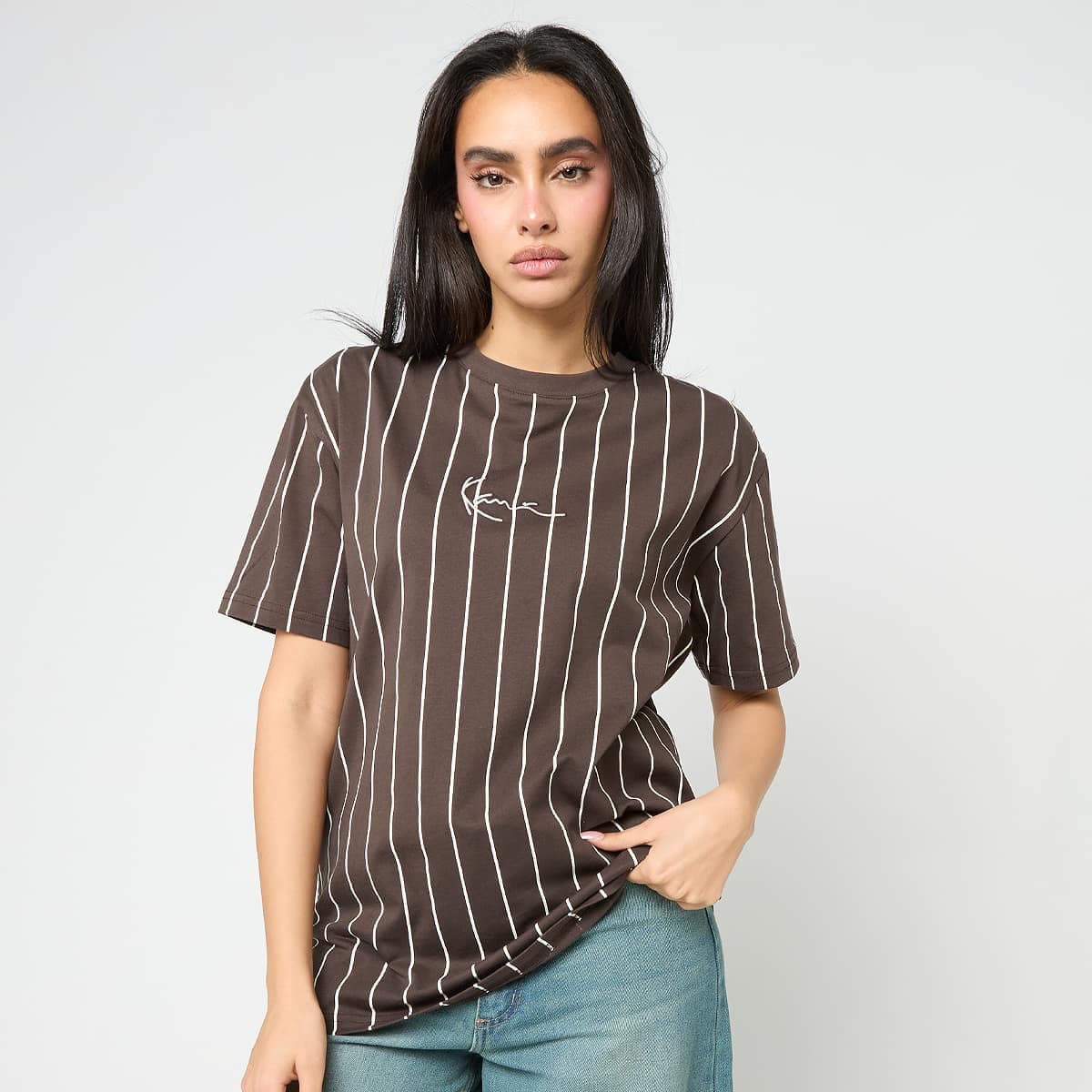 Small Signature Essential Pinstripe OS Tee 