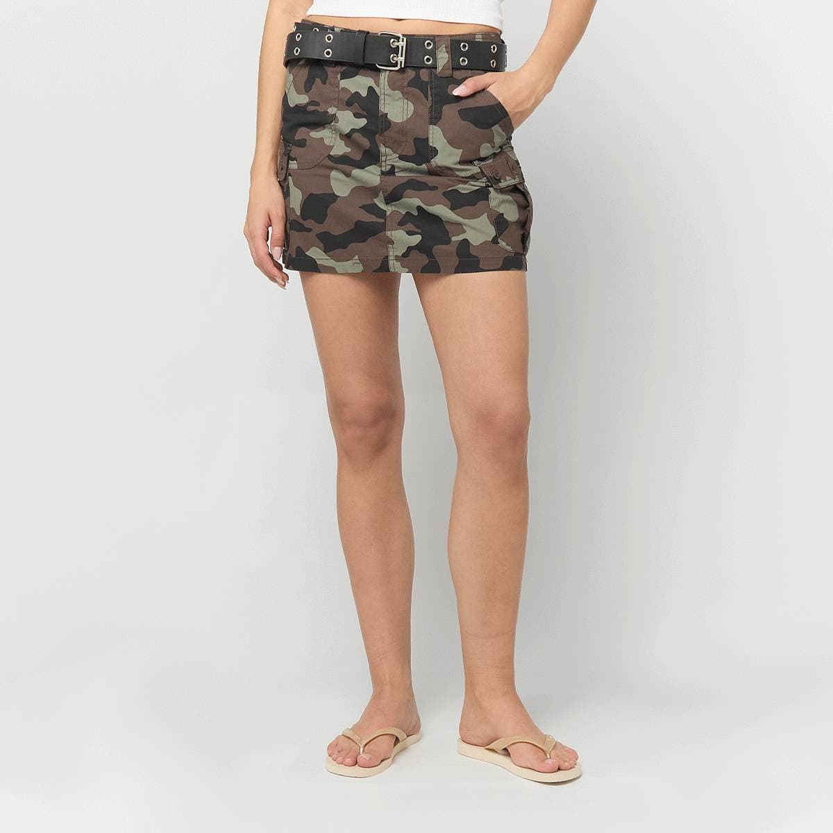 Signature Camo Cargo Skirt