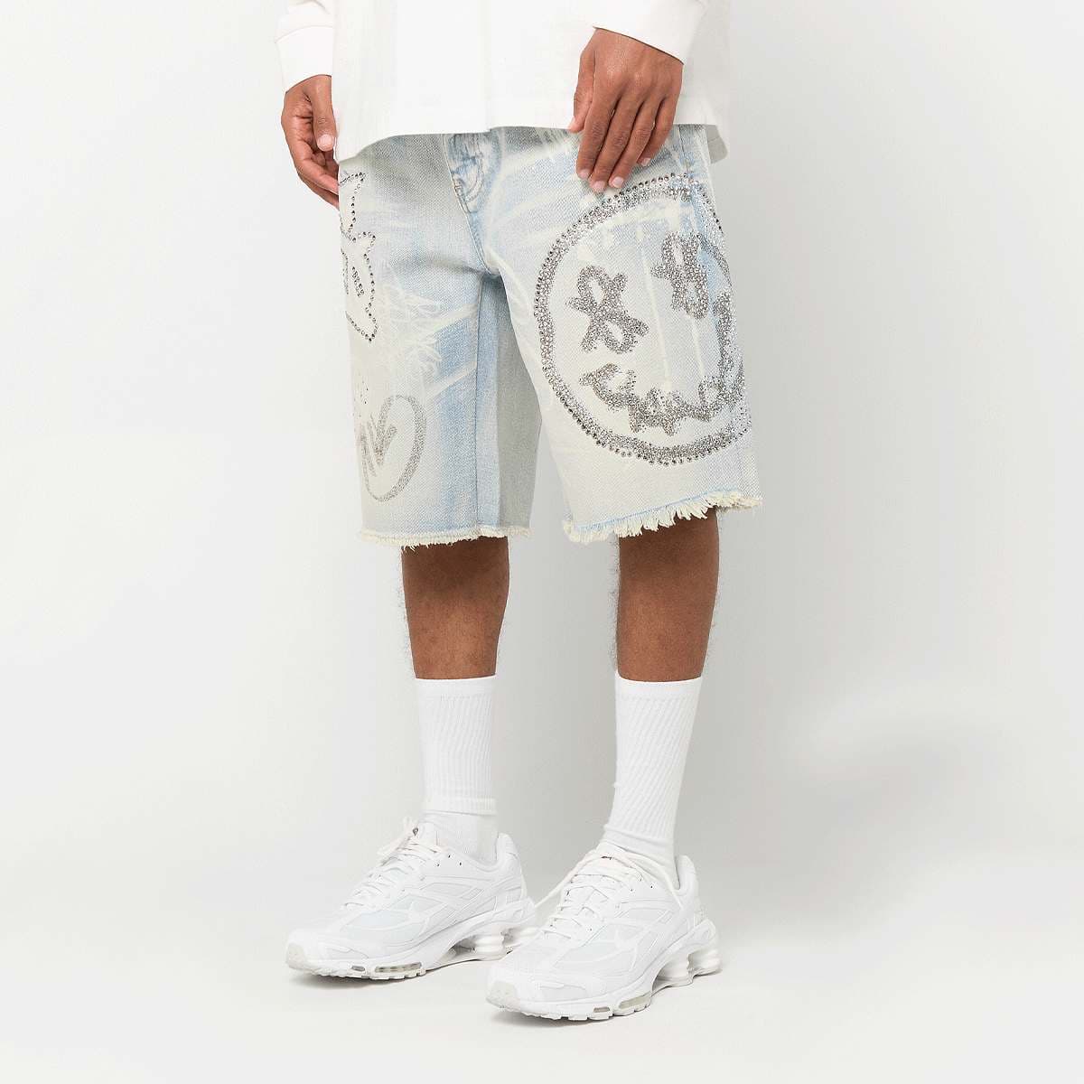 SMILEY DOODLE JEAN SHORT PIER BLUE