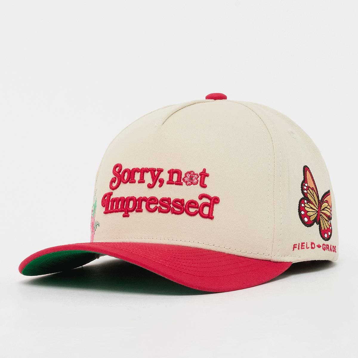 Not Impressed Floral Twill Trucker