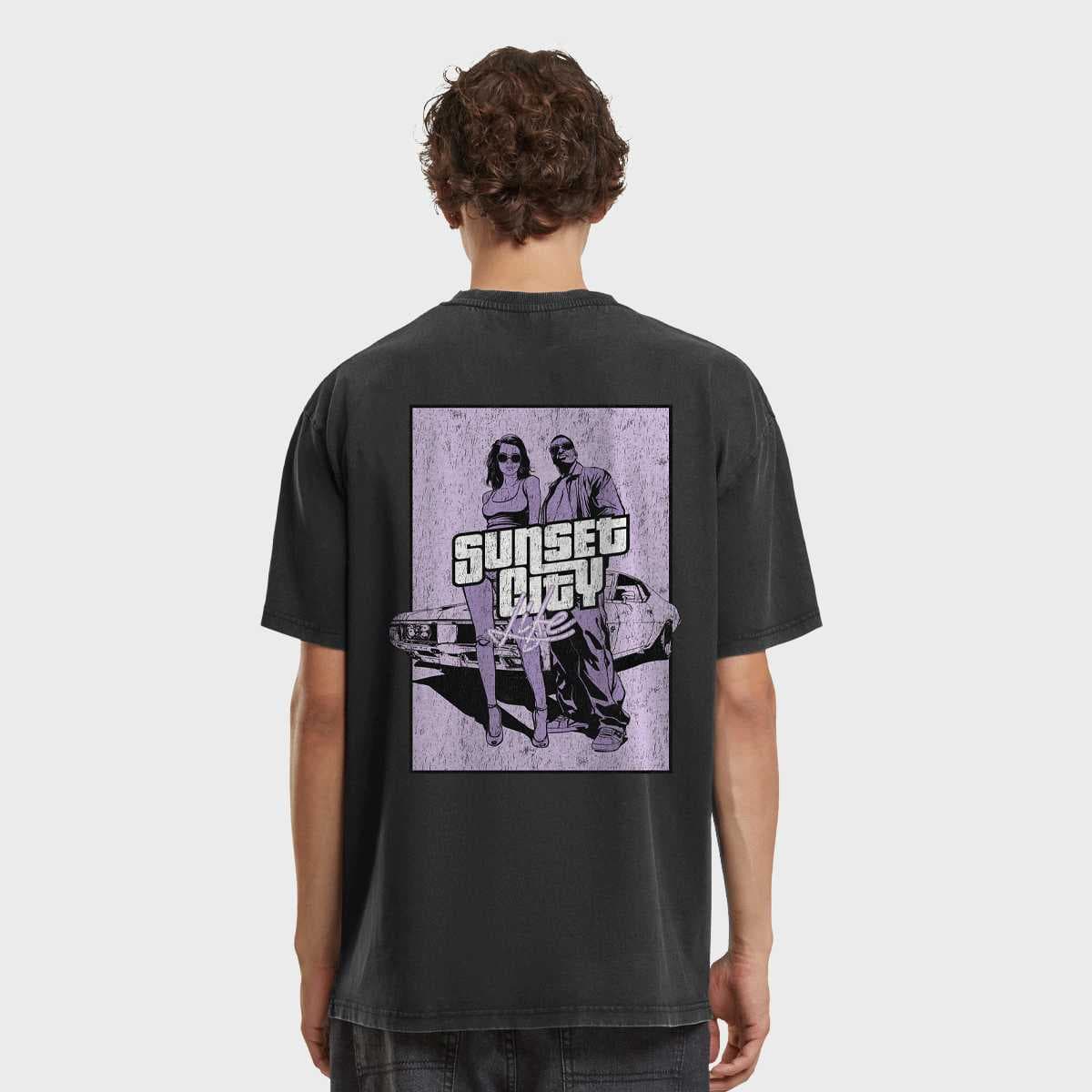 Sunset City Vintage Oversize Tee