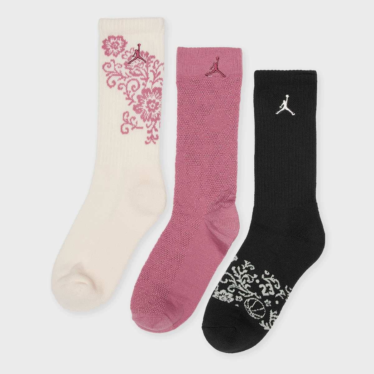 3 PACK - Floral Lace Crew
