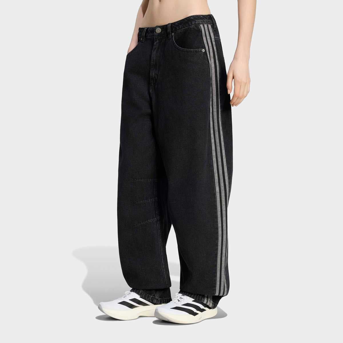High Rise Barrel Leg Denim Pants