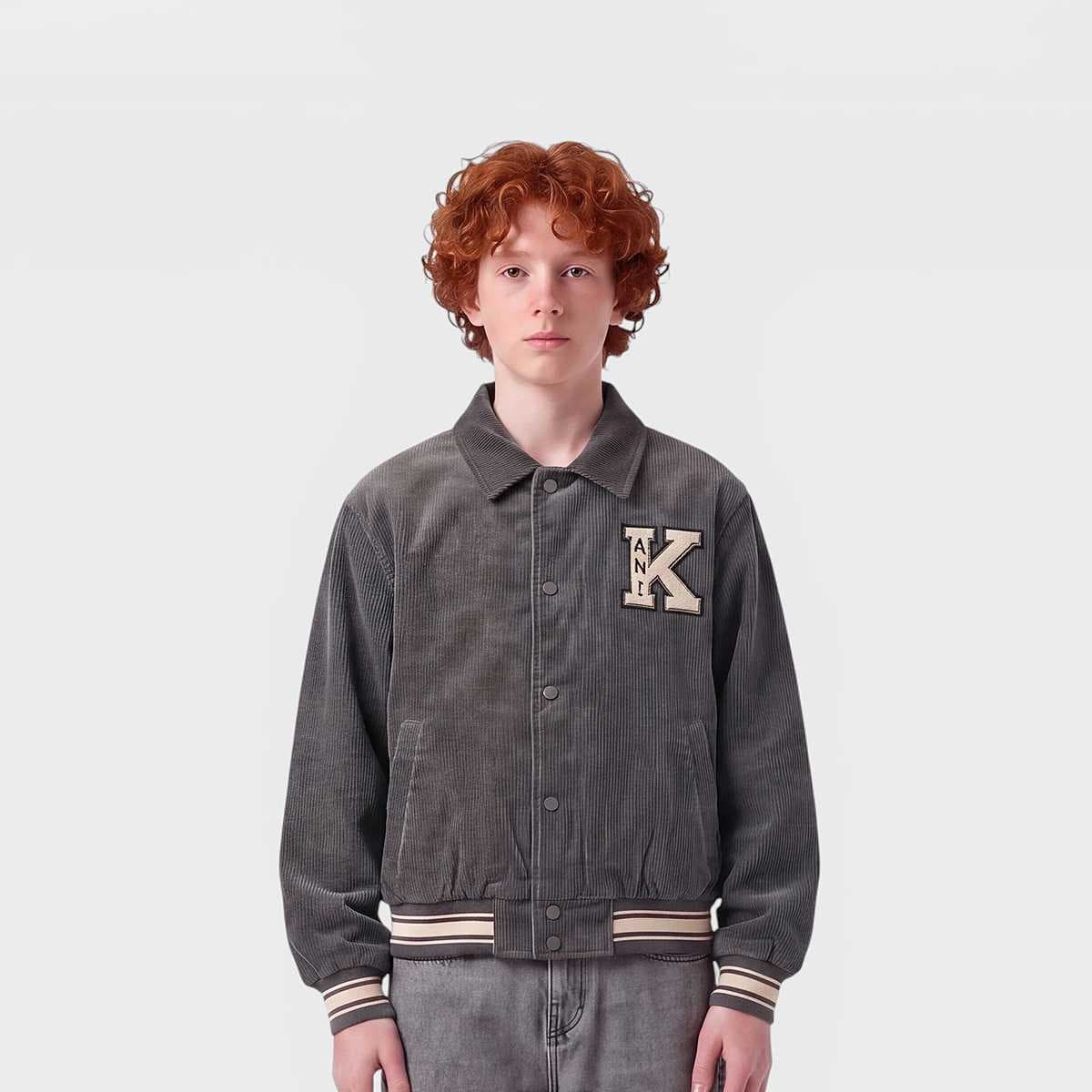 Retro Patch Corduroy College Jacket