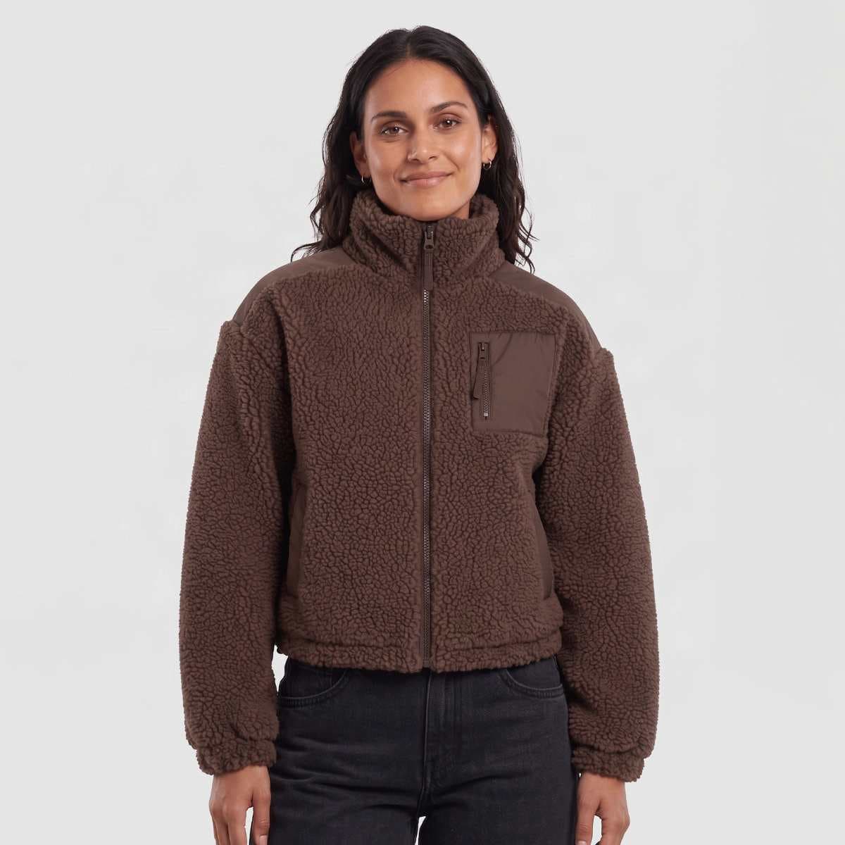 Ladies Sherpa Mix Jacket