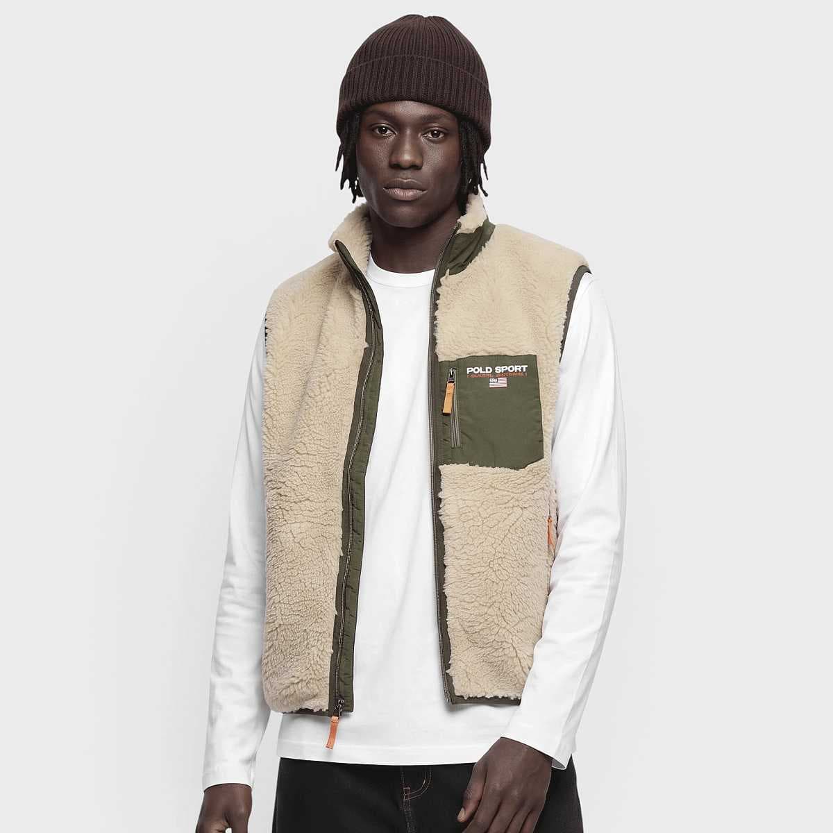 KNIT-VEST-SWEATSHIRT classic tan multi