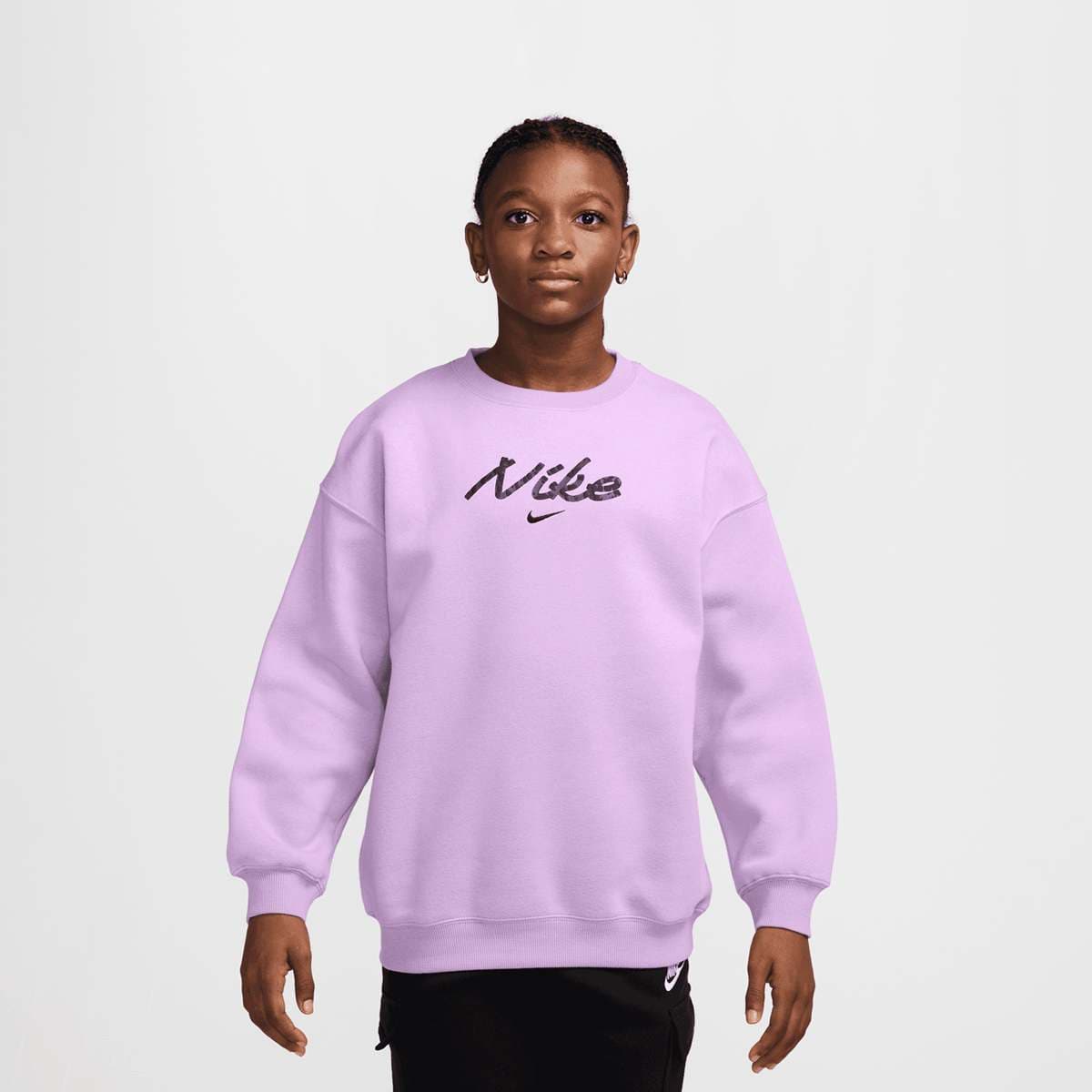 Sportswear Studio Fleece Oversized Crew All-Over-Print