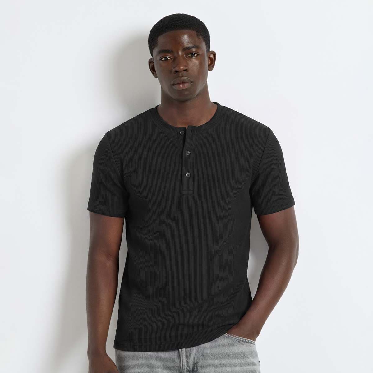 Rib Henley T-Shirt 