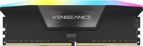 Corsair Vengeance RGB DDR5 RAM 16GB (1x16GB) 5200MHz CL40 Intel XMP Mémoire Informatique Compatible iCUE – Noir (CMH16GX5M1B5200C40)