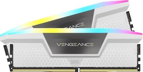 CORSAIR Vengeance RGB DDR5 RAM 32GB (2x16GB) 6000MHz CL36-44-44-96 1.4V AMD Expo &amp; Intel XMP Desktop-Computer-Speicher - Weiß (CMH32GX5M2E6000Z36W)