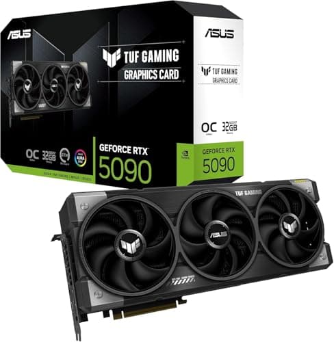 ASUS TUF Gaming GeForce RTX 5090 OC Edition 32GB GDDR7 Gaming Grafikkarte (Nvidia GeForce RTX5090, 3,6 Slot Design, PCIe 5.0, 2X HDMI 2.1b, 3X DisplayPort 2.1a)