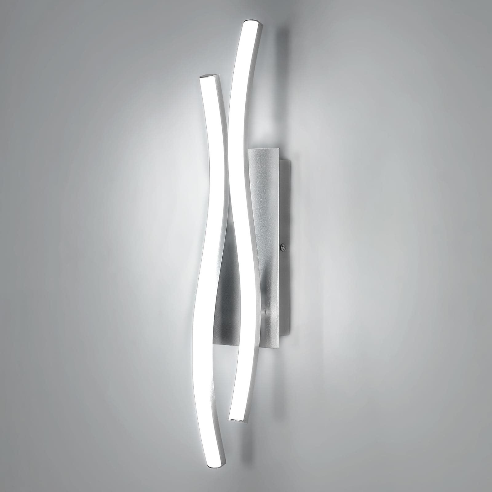 Tealight Applique Led da Parete Interno, Lampada da Parete，20W Applique Camera da Letto Luce Bianca Fredda 6500K, Moderno Lampada Muro, per Camera da letto Soggiorno Bagno Corridoio