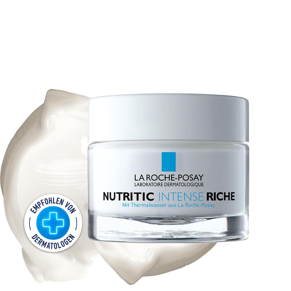 La Roche-Posay Nutritic Intense Riche, Trattamento Intensivo Nutritivo e Ricostituente, Per Pelle da Secca a Molto Secca, Lenisce e Protegge, Con MP Lipidi, Glicerina e Burro di Karité, 50 ml
