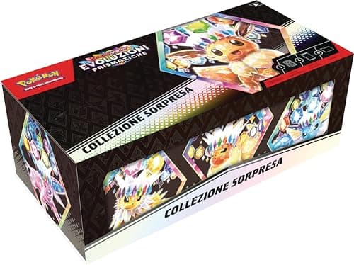 Pokémon TCG: colección Sorpresa de la expansión Escarlata y Violeta - Evoluciones Prismáticas (Cuatro Paquetes de expansión y una Tarjeta Promocional holográfica)