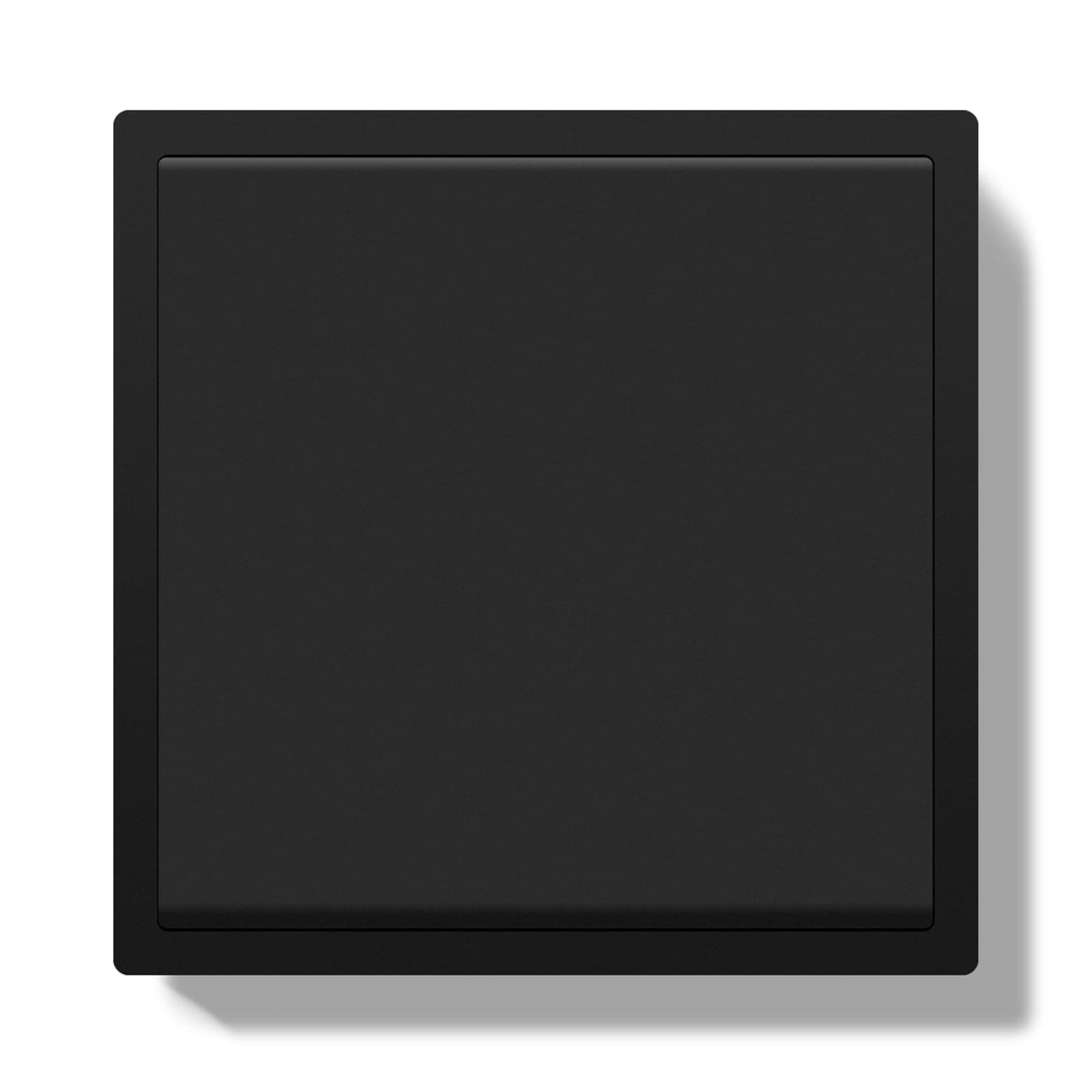 BSEED Lichtschalter Unterputz, Modern Wandschalter mit PC Rahmen, Lichtschalter mit Kabelklemmen und Krallen, 1 Fach 1 Weg, Schwarz 80x80cm