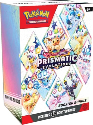 Pokémon TCG: Scarlet &amp; Violet – Prismatic Evolutions Booster Bundle (6 Booster Packs)