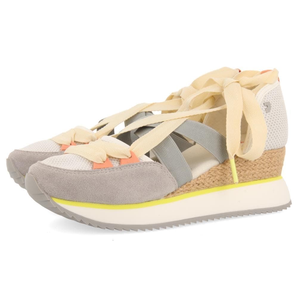 Sneakers Abiertos Blancos con CUÑA para Mujer SAMOBOR