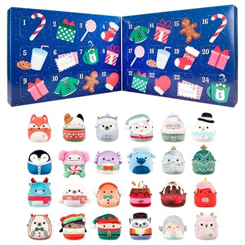 Squishmallows - Micromallows - Paquete de 24-2.5 pulgadas - Calendario de Adviento - Estilo 1