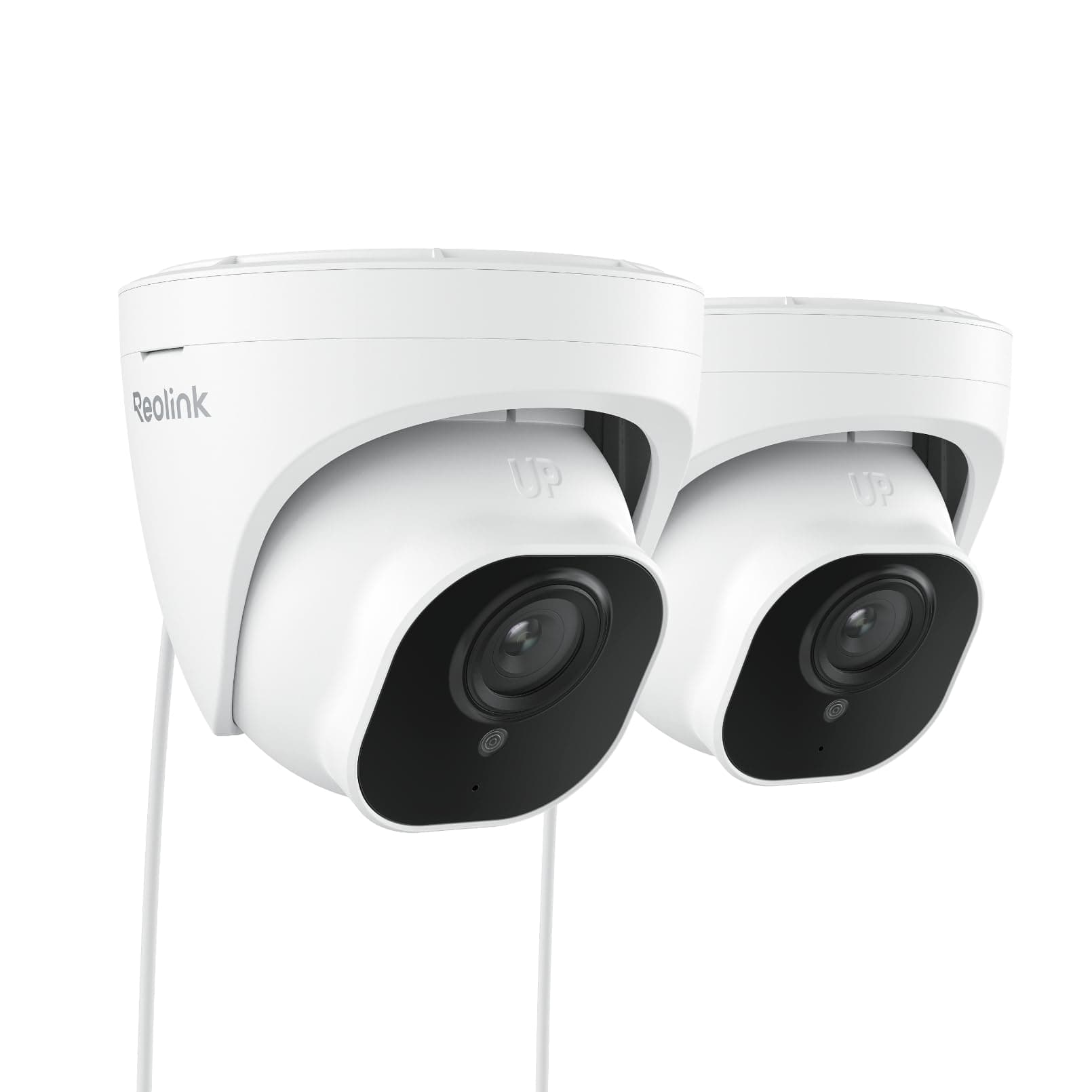 Reolink Caméra Surveillance Extérieure PoE 5MP Super HD avec Détection de Personne/Véhicule, Caméra IP avec Fente de Carte microSD, Suppote Audio, Étanche IP67, Vision Nocturne IR 30m, RLC-520A 2 Pack