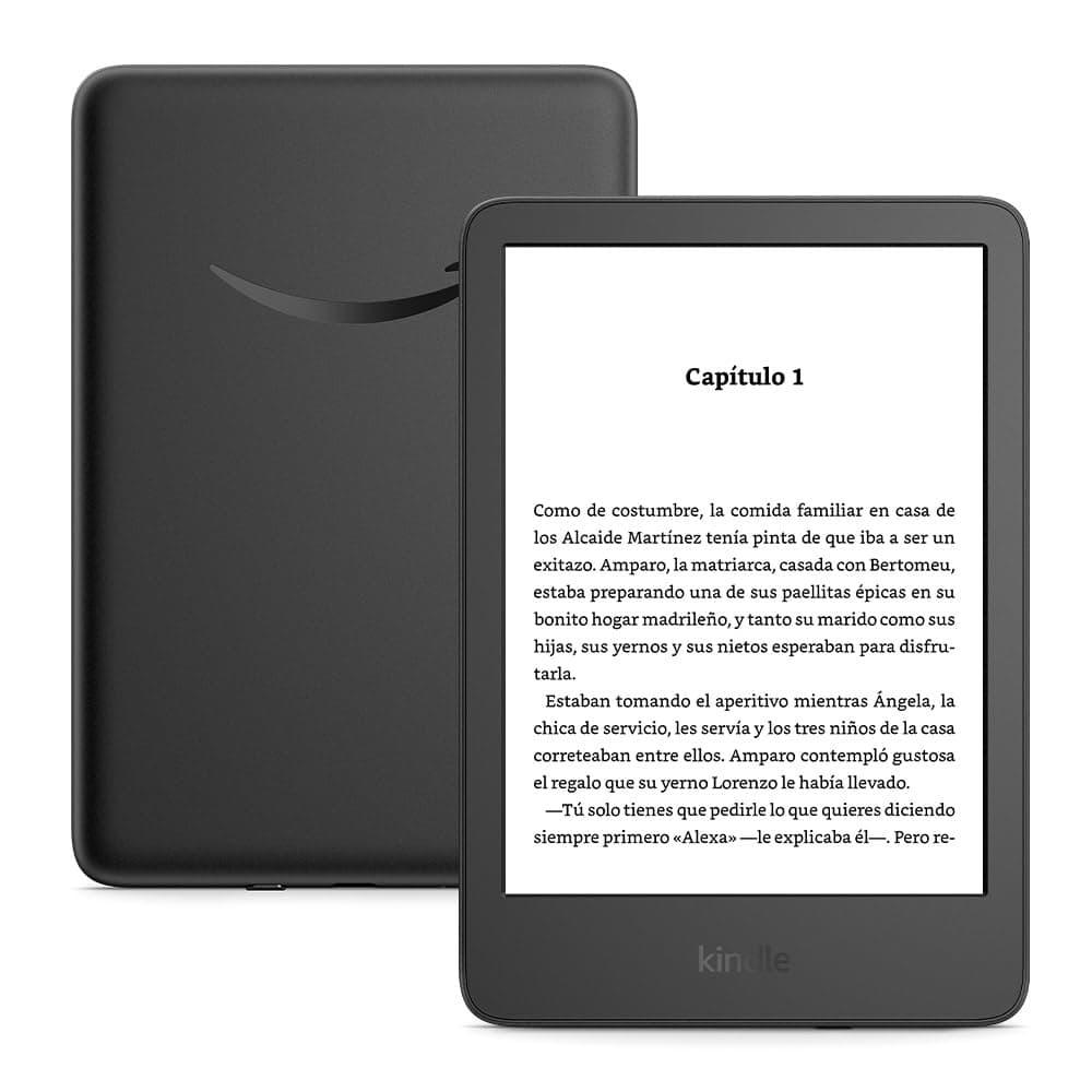 Amazon Kindle (última generación) | el Kindle más ligero y compacto, con pantalla sin reflejos, pasos de página más fluidos y luz frontal ajustable | 16 GB | Sin publicidad | Negro