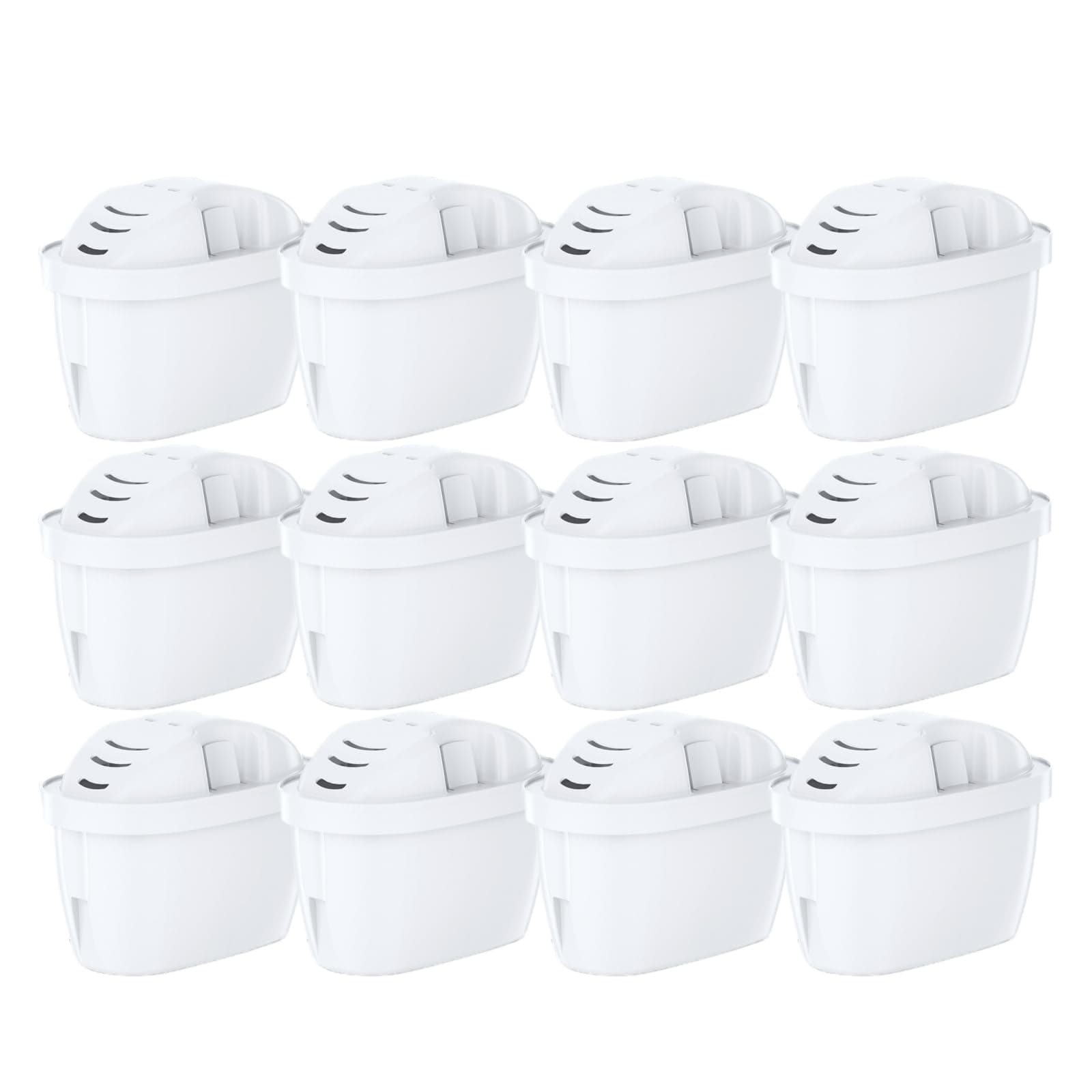 Mutital lot de 12 Cartouches filtrantes pour l’eau, Compatibles avec les filtres Brita Maxtra+, Aquaphor, Dafi, et autres carafes filtrantes – Filtration au charbon actif (12)