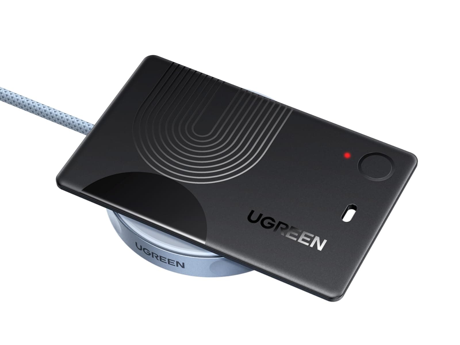UGREEN FineTrack Slim unterstützt magnetisches kabelloses Laden, Bluetooth Tracker Karte kompatibel mit Apple Find My (nur iOS), Geldbörsenfinder bis zu 1 Jahr Akkulaufzeit, SmartTag für Reisepässe