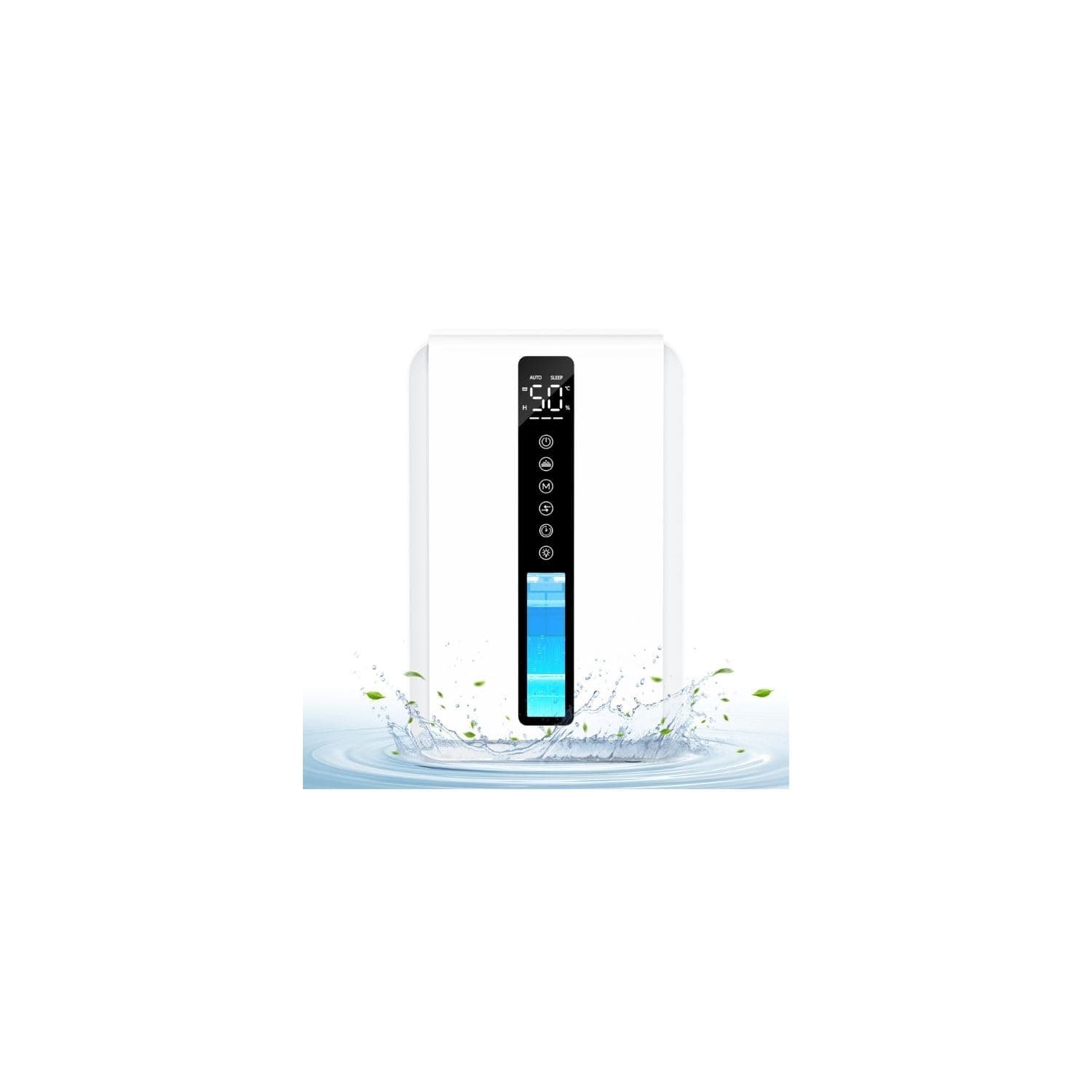 Deshumidificador 2500ML - Deshumidificador Eléctrico 3 Niveles de Potencia Ajustable, Deshumidificador Bajo Consumo con 6-48H Timer, Descongelación Autónoma, Luz Ambiental RGB para Dormitorio y Baño