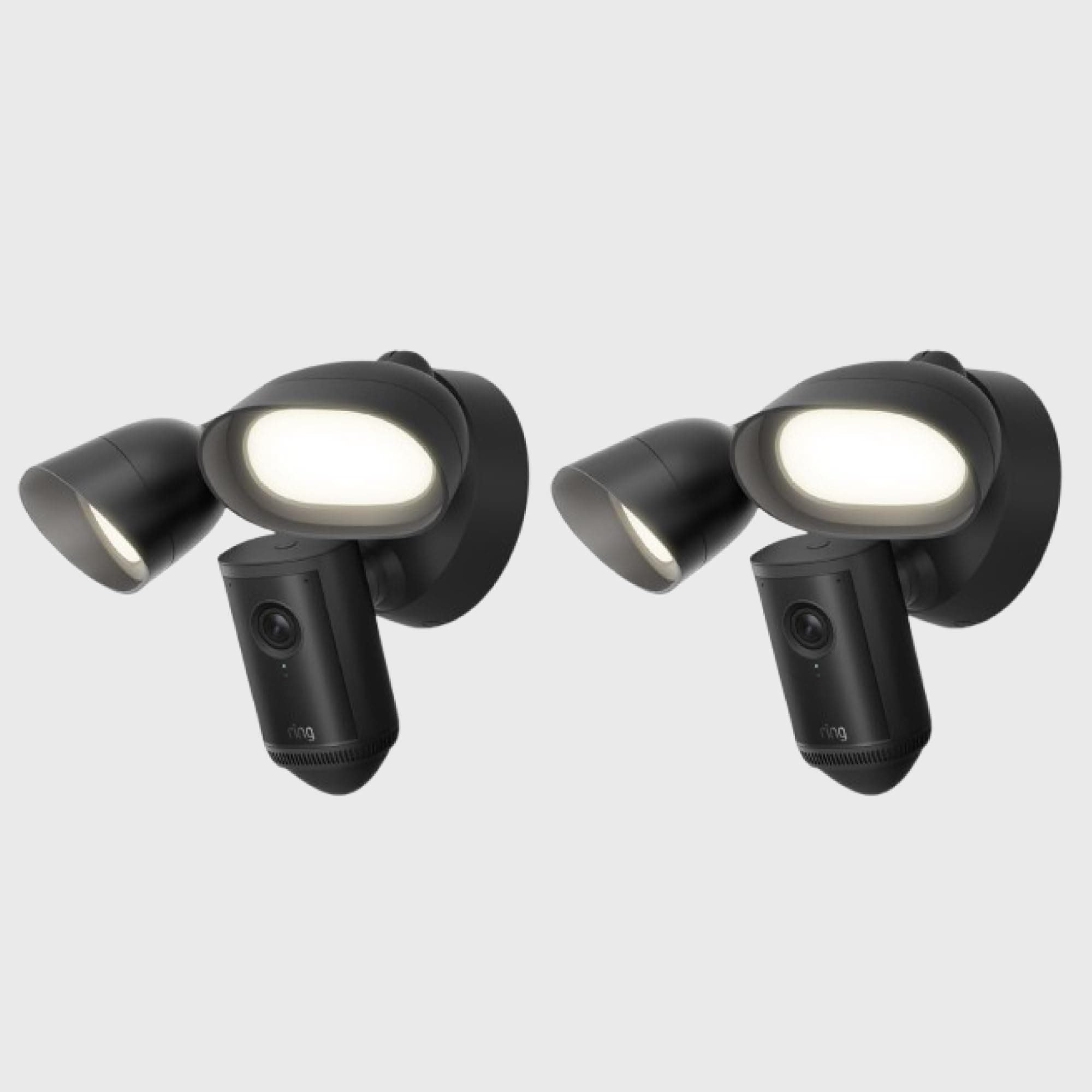 Ring Cámara Pro con focos (Floodlight Cam Pro, última generación) | Cámara de seguridad exterior | Retinal 4K, Zoom 10x, focos de 2000 lúmenes | Prueba gratuita de 30 días del plan de suscripción Ring | 2 Cámaras