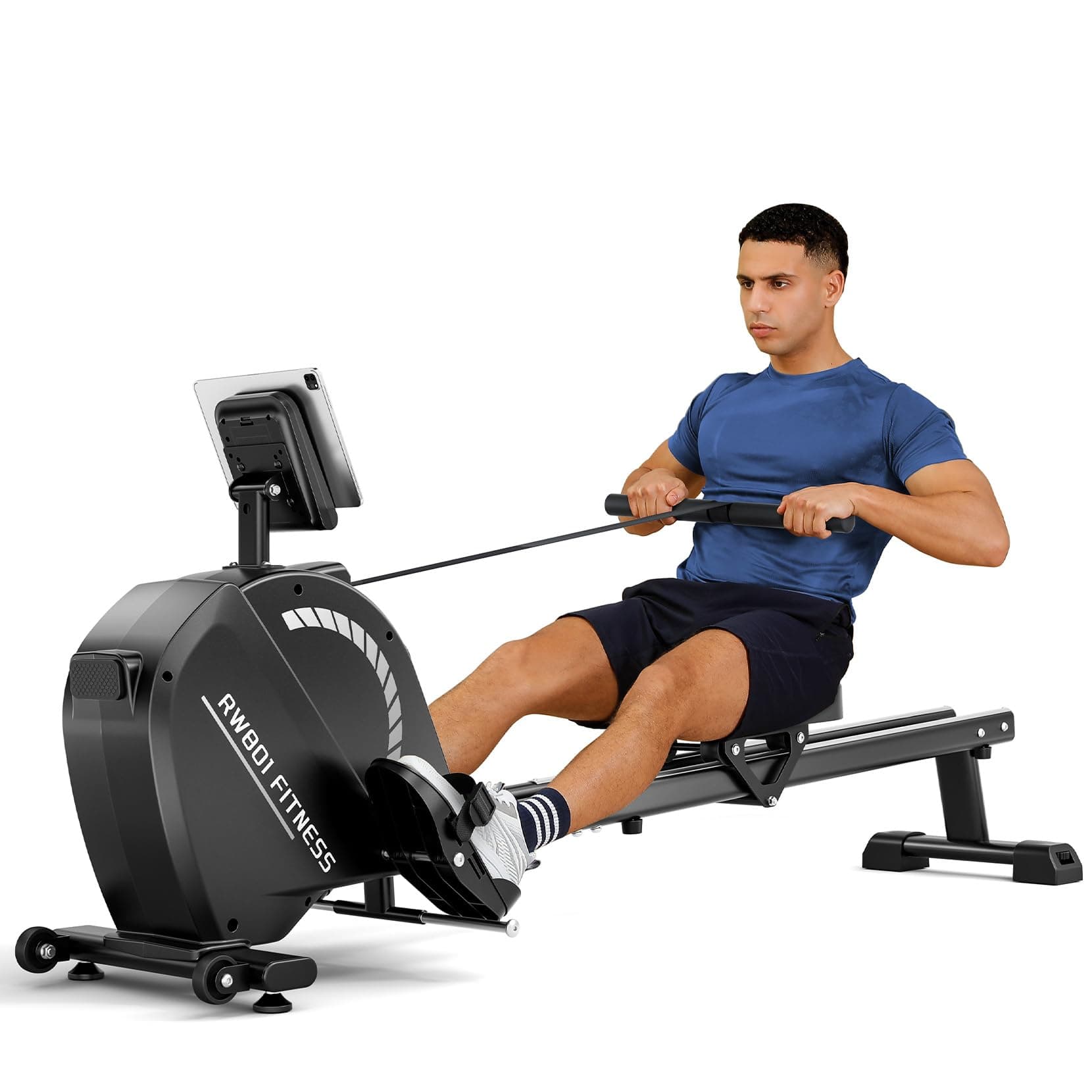 Dripex Vogatore con 16 Livelli di Resistenza Magnetica, Vogatore Professionale per Casa con Display LCD e App Bluetooth, Ultra Silenzioso, Stabile e con Portata Fino a 160 kg