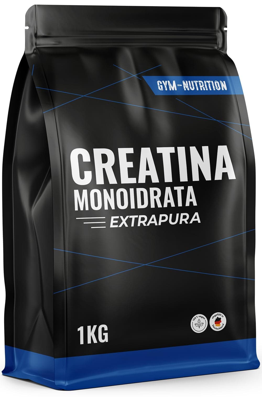 Creatina Monoidrato Polvere 1KG - 100% Vegan, Extrapura - Creatina Monoidrato con Inulina - Prodotta in Germania - Creatine Monohydrate Powder