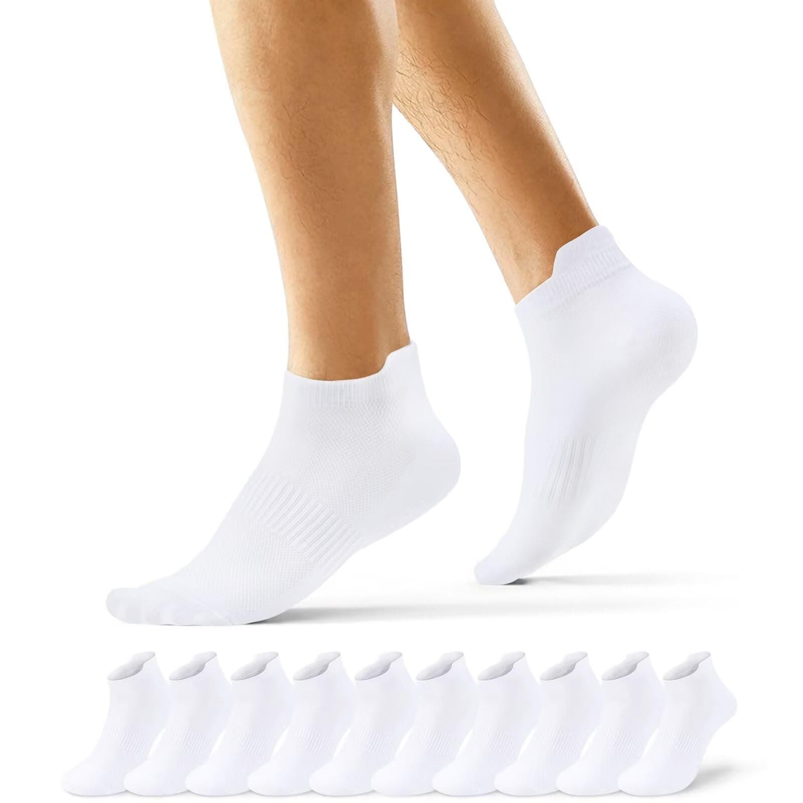 EKSHER 10 Paia Calzini Uomo Corti Calze Donna Corte Cotone Calza Sportive Basse Traspirante Running Elastiche Tennis