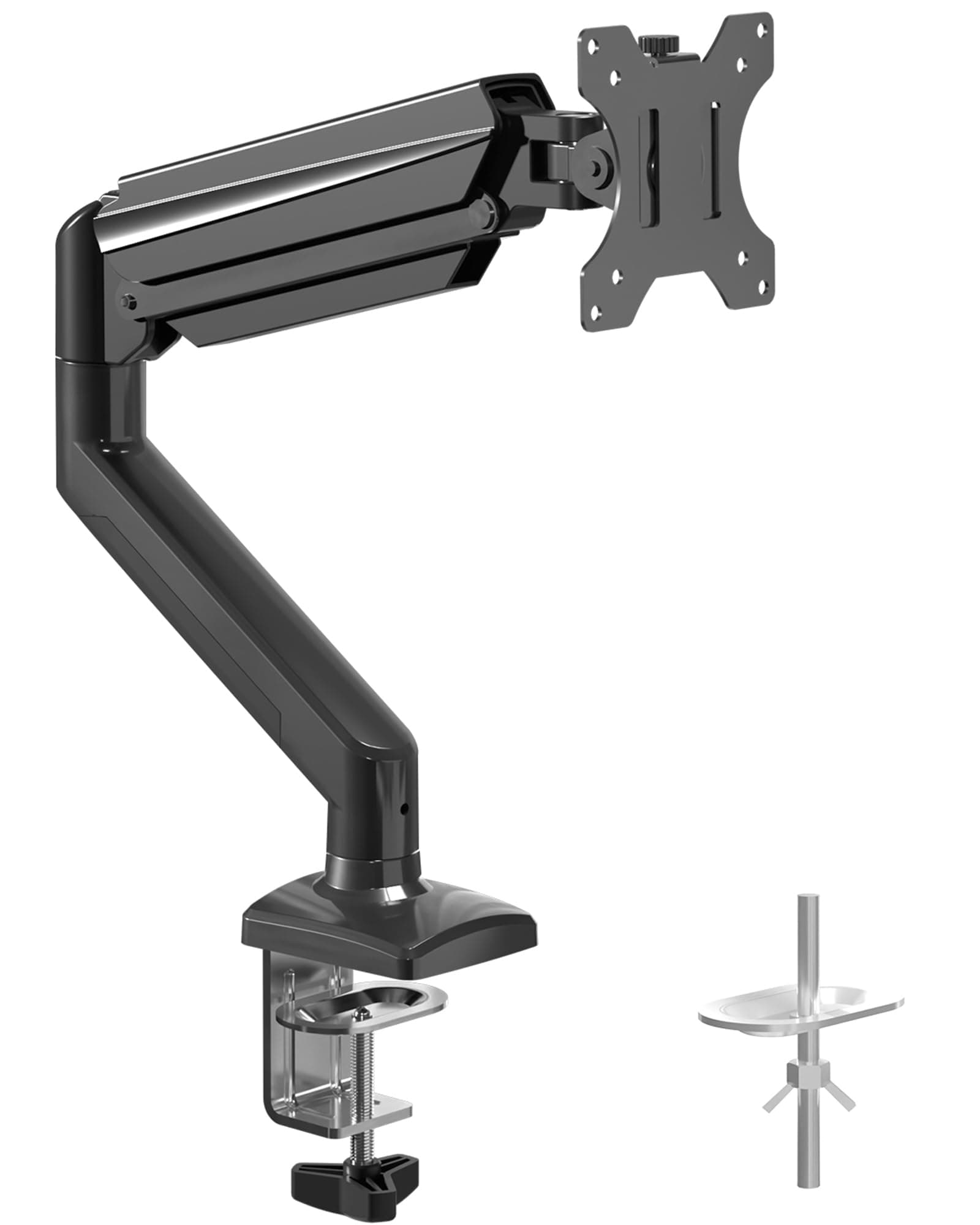 suptek Support Ecran PC pour Moniteur LCD LED de 13 à 32 Pouces, Bras de Moniteur à Ressort à Gaz, Hauteur Réglable, VESA 75/100 mm, Inclinaison de ± 90°, Rotation de 360°, Capacité 2-9 kg, MD01A