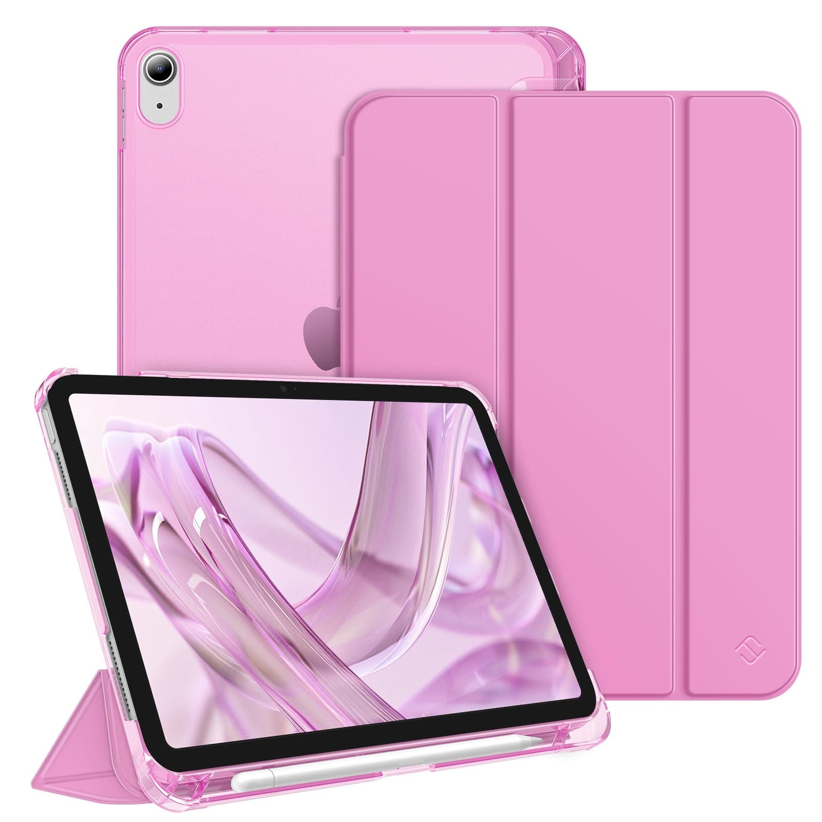 Fintie Hülle für iPad A16 11. Generation 11 Zoll 2025 & iPad 10. Generation 10,9 Zoll 2022 mit Stifthalter – ultradünne, leichte Schutzhülle mit Hart-PC, Transparente Rückseite, Lilac Rosa