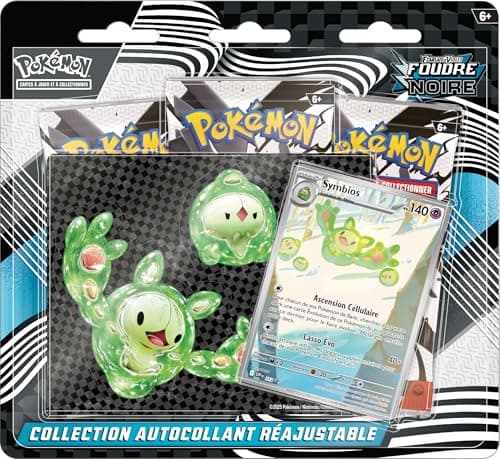 Pokémon Sammelkartenspiel: Selbstklebende Kollektion Scharlach und Violett, Verstellbarer schwarzer Blitz, Symbios (1 glänzende Promokarte und 3 Booster)