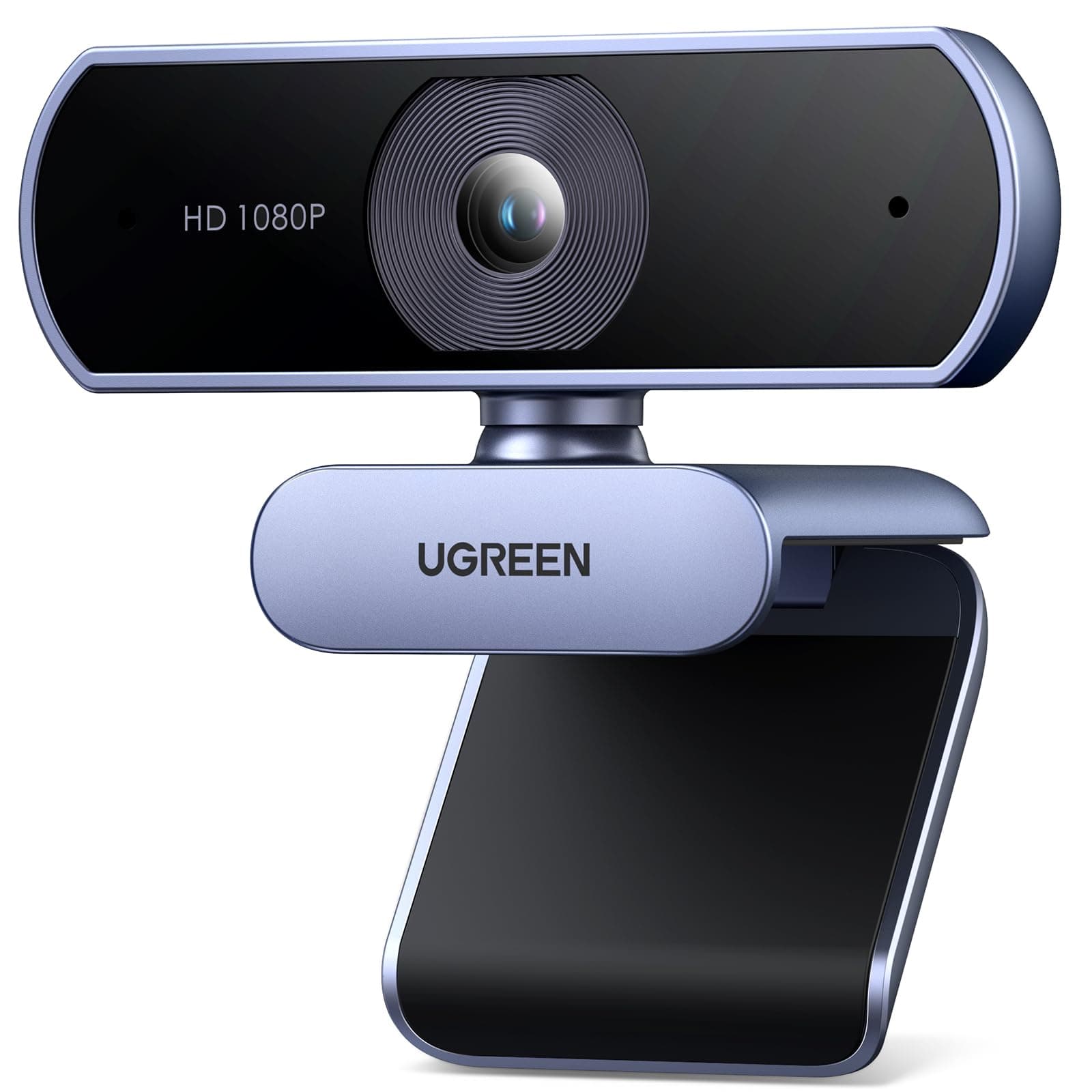 UGREEN FineCam Lite 1080P Webcam Full HD 1080P/30fps USB A Webcam mit Mikrofon, Fixfokus, automatische Lichtkorrektur, 90° Ansicht, USB Webcam für Live Streaming, Konferenzen, PC, Switch 2