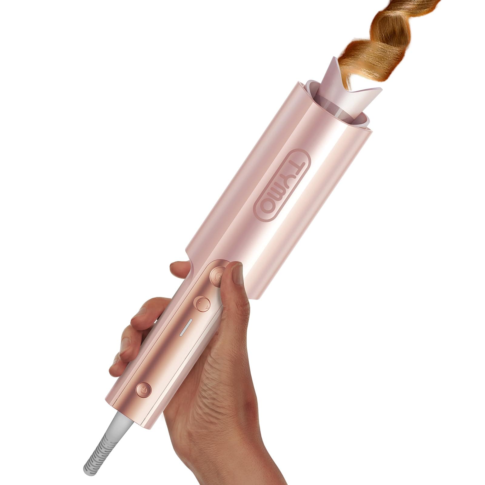 Lockenstab Automatisch - Lockenstab Große Locken 32mm Beach Waves Lockenwickler für Lange Haare TYMO Curlpro Plus Anti-Verbrennungs Hair Curler Automatischer Lockenstäbe, Goldrosa