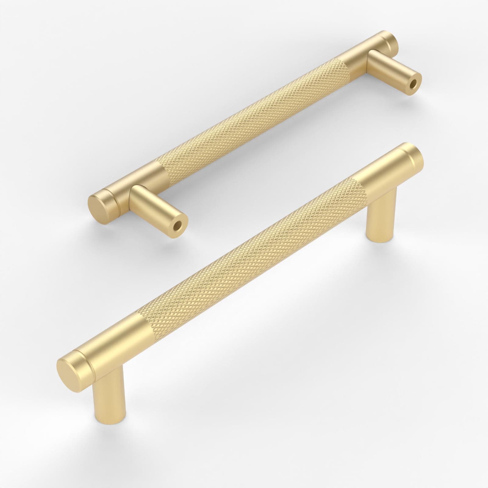 Amerdeco 10 Piezas Tiradores Oro para Cocina 128mm, Tiradores para Armarios y Cajones, Tirador de Puerta UK0026