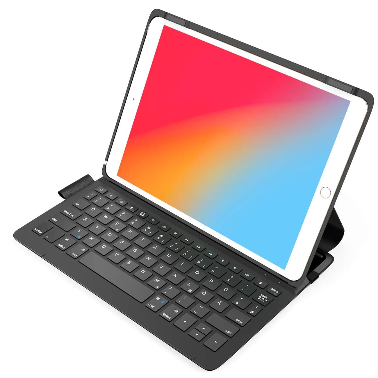 Inateck Ultraleichte Tastatur Hülle für iPad 2021(9th)/2020(8th)/2019(7th) 10.2 Zoll, iPad Air 3 und Pro 10.5, mit Smart Power Knopf, QWERTZ, BK2006