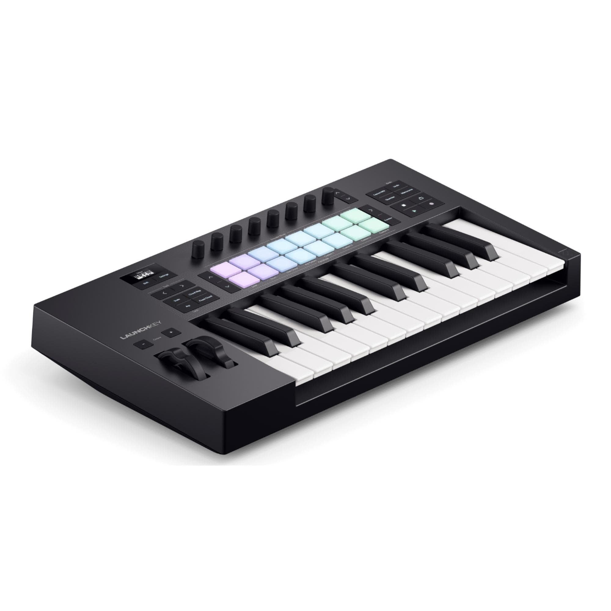 Novation Launchkey 25 [MK4]: Controlador de teclado MIDI compacto, 25 teclas, USB e integración DAW Modos Chord y Scale, 8 pads de percusión, arpegiador y paquete de software de producción musical