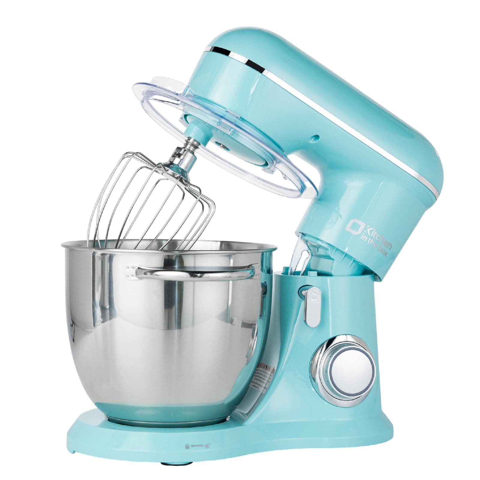 Kitchen in the box Impastatrice Planetaria, 6L Planetaria Professionale 1400W, 10 Velocità con Uncino Impastatore, Mescolatore e Frusta Sbattitrice (Blu)