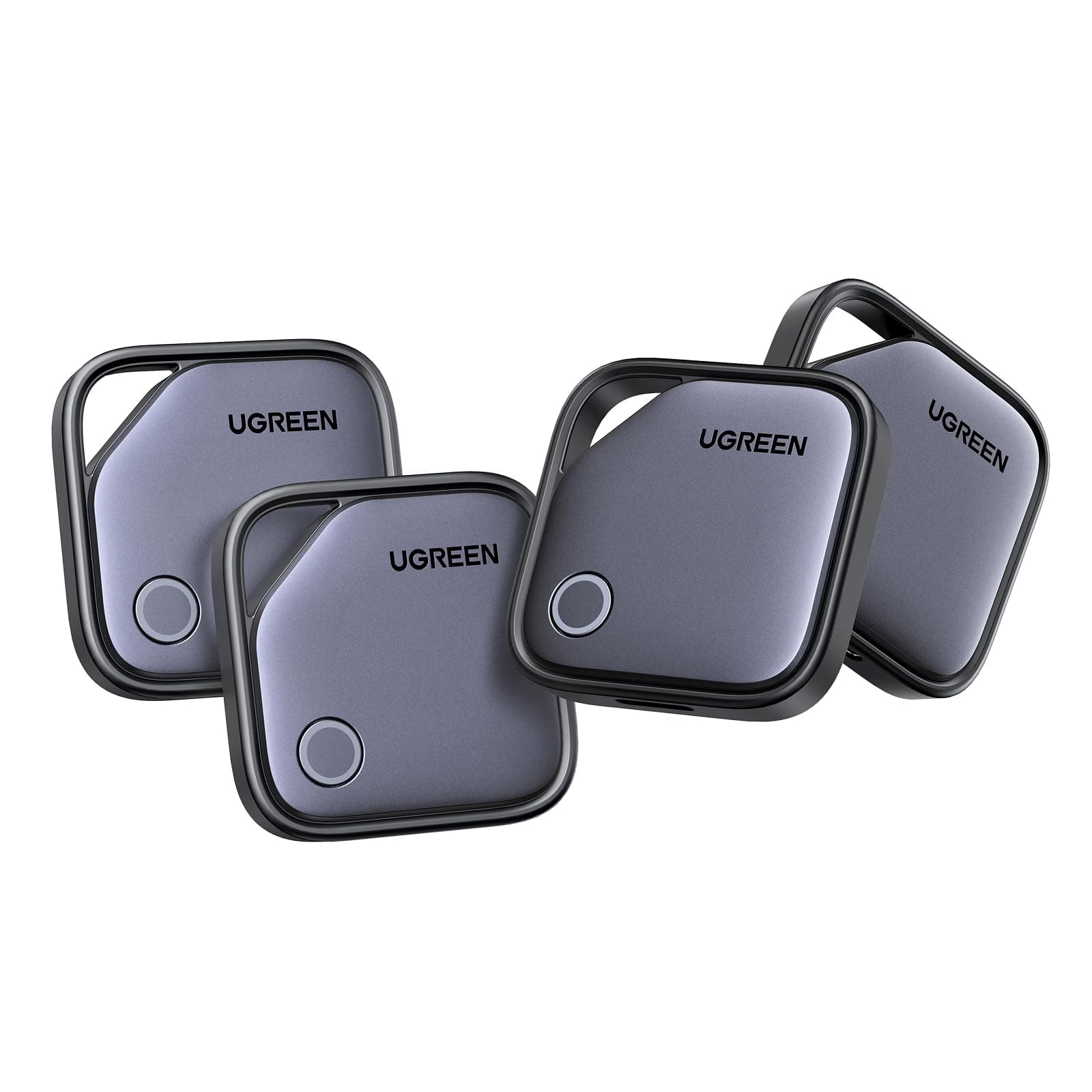 UGREEN FineTrack G 4er Pack mit USB C Aufladung, Bluetooth Tracker kompatibel mit Google Find Hub (nur Android), Schlüsselfinder für Gepäck/Koffer, Smarttag kompatibel mit Pixel 10/Galaxy S25 usw.