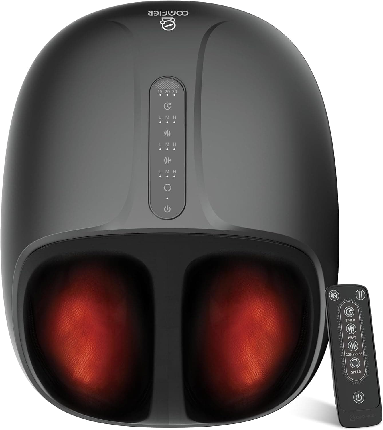 COMFIER Masseur de pieds Shiatsu avec chaleur, appareil de massage des pieds pour neuropathie plantaire, fasciite plantaire, massage des pieds profonds, cadeau pour papa et maman