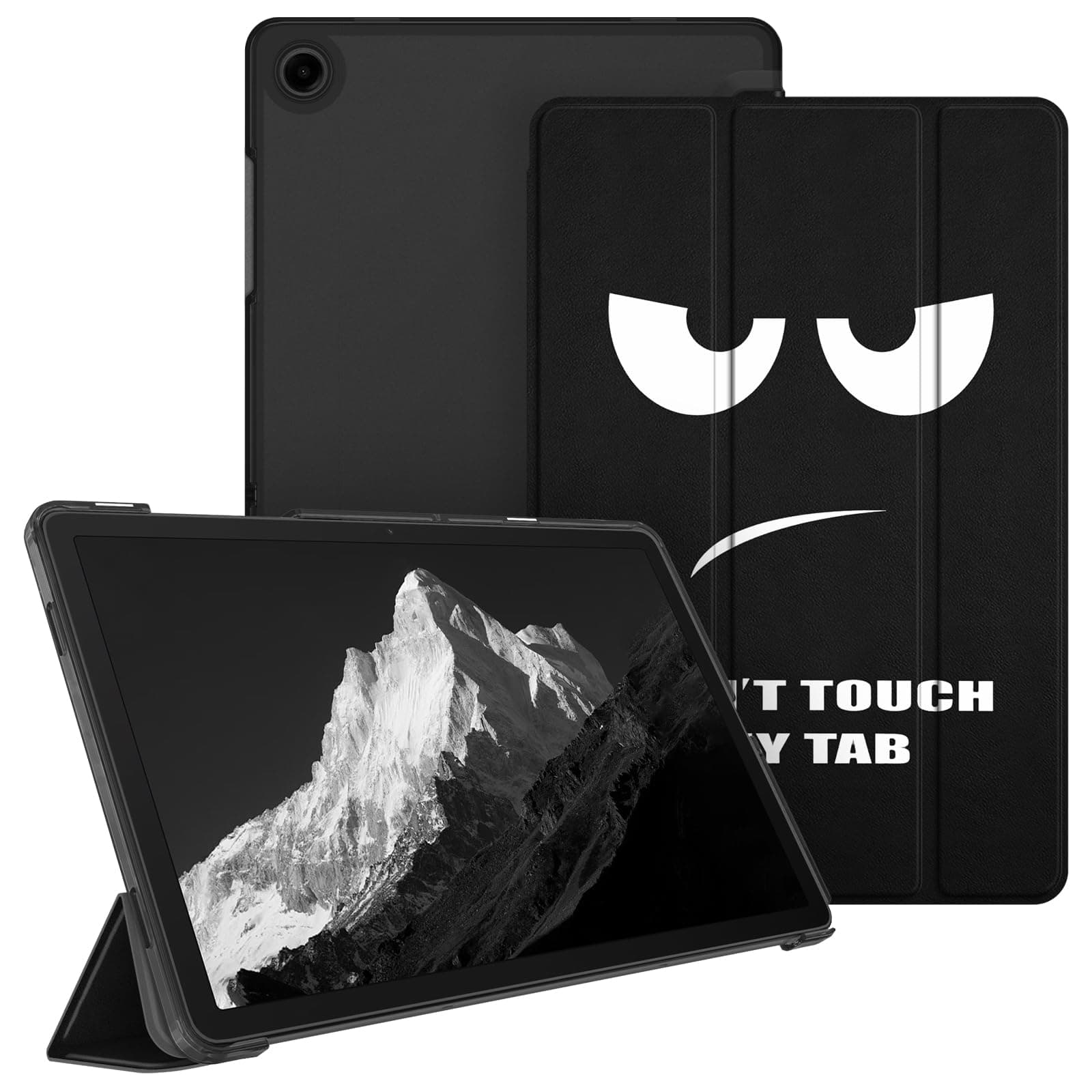 Fintie Hülle für Samsung Galaxy Tab A11+ Plus 11" 2025 / Tab A9+ Plus 11 Zoll 2023 Tablet, Ultradünn Schutzhülle mit Translucent Rückseite Cover, Don't Touch